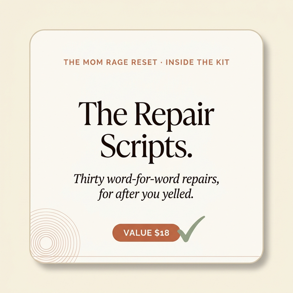 Mom Rage Reset value card - The Repair Scripts, value $18