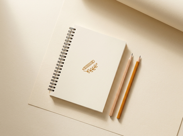 Teacher Prompt Library workbook with amber pencil motif