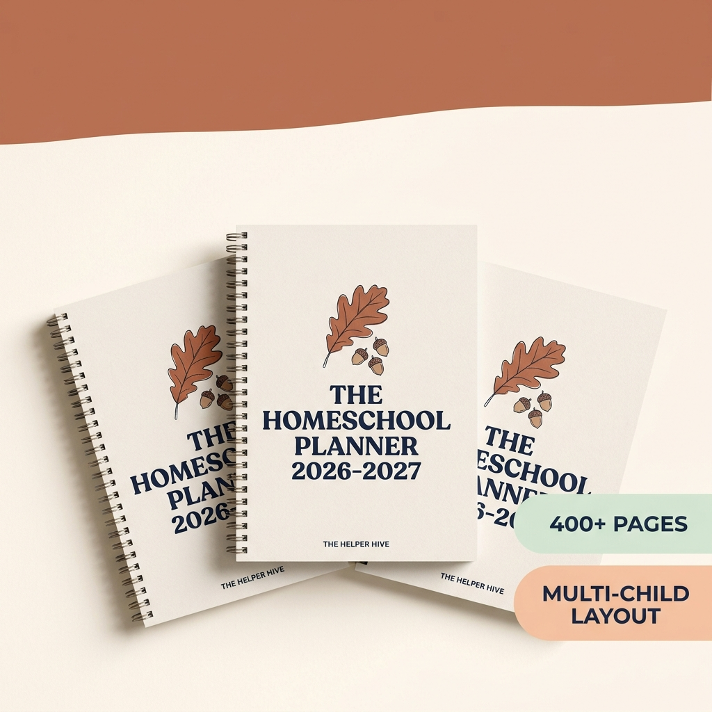 The Postpartum Recovery Roadmap — workbook covers fanned on a warm cream surface