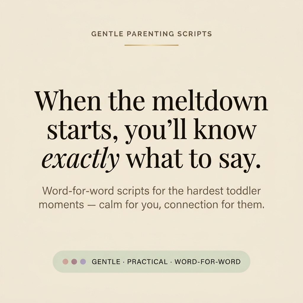 Gentle Parenting Scripts - promise: when the meltdown starts, you'll know exactly what to say