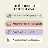 Gentle Parenting Scripts - use cases: grocery store, bedtime, repair, lockscreen