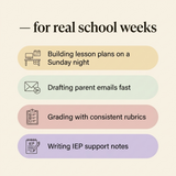 AI Teacher Prompt Pack - use cases: lesson plans, parent emails, rubrics, IEP notes