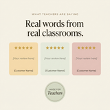 AI Teacher Prompt Pack - reviews placeholder cards and made-for-teachers badge