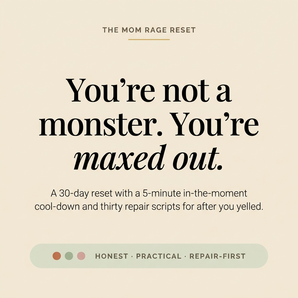 Mom Rage Reset - promise: you're not a monster, you're maxed out