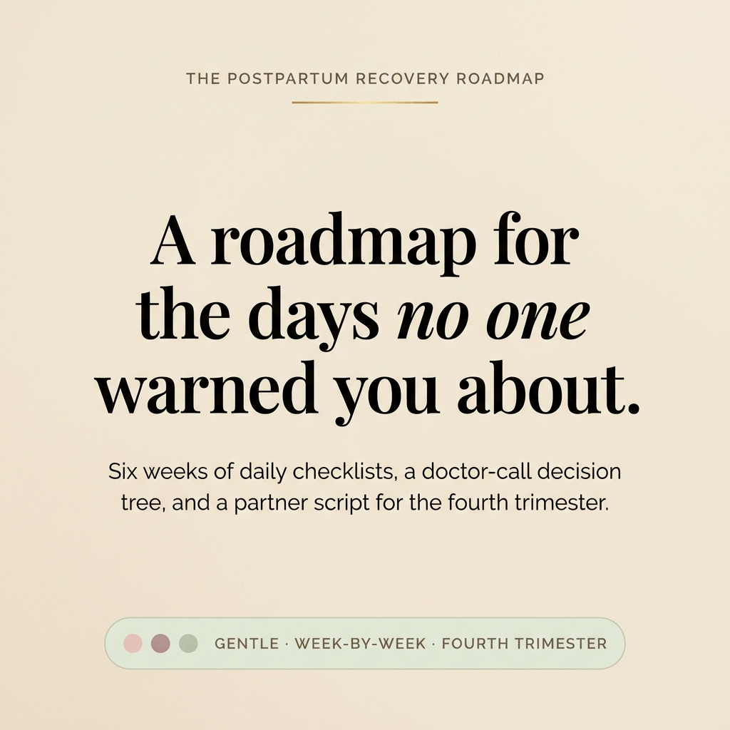 Postpartum Recovery Roadmap - promise: a roadmap for the days no one warned you about