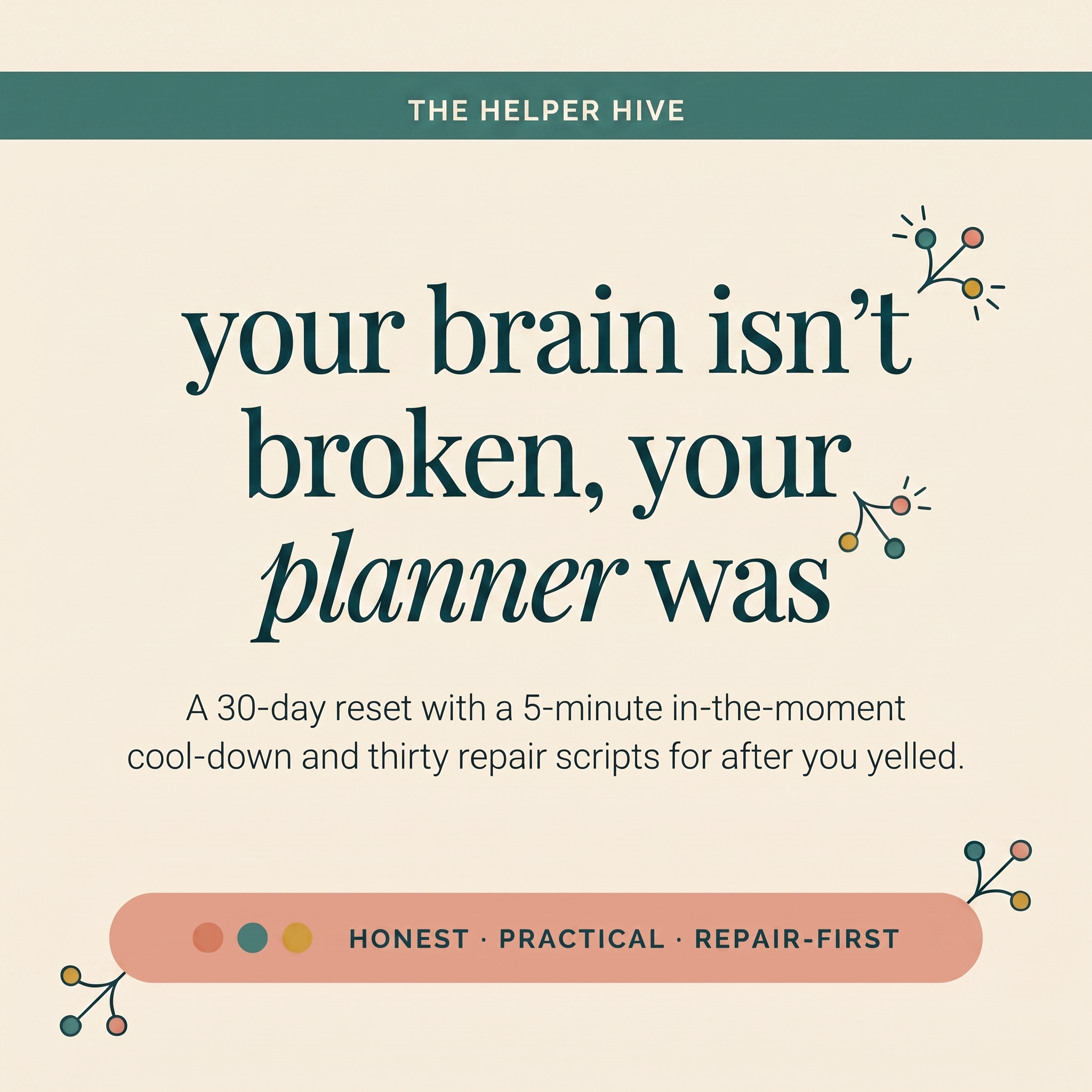 ADHD Mom OS - promise: your brain isn't broken, your planner was