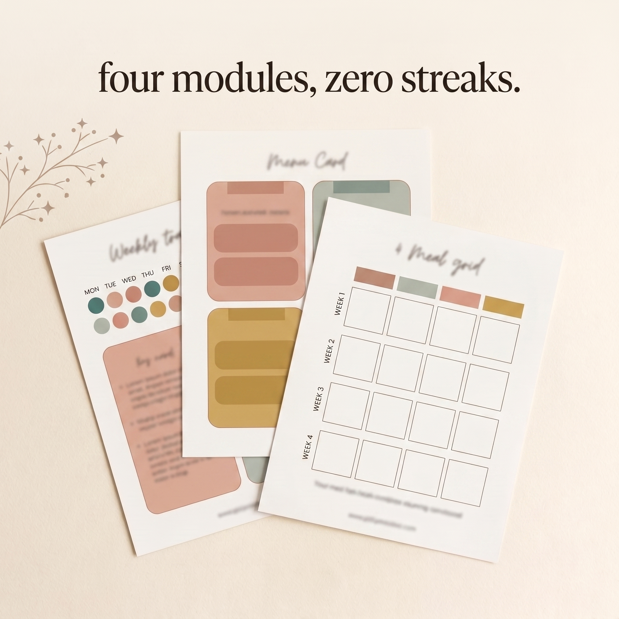 ADHD Mom OS - what's inside: four modules, zero streaks