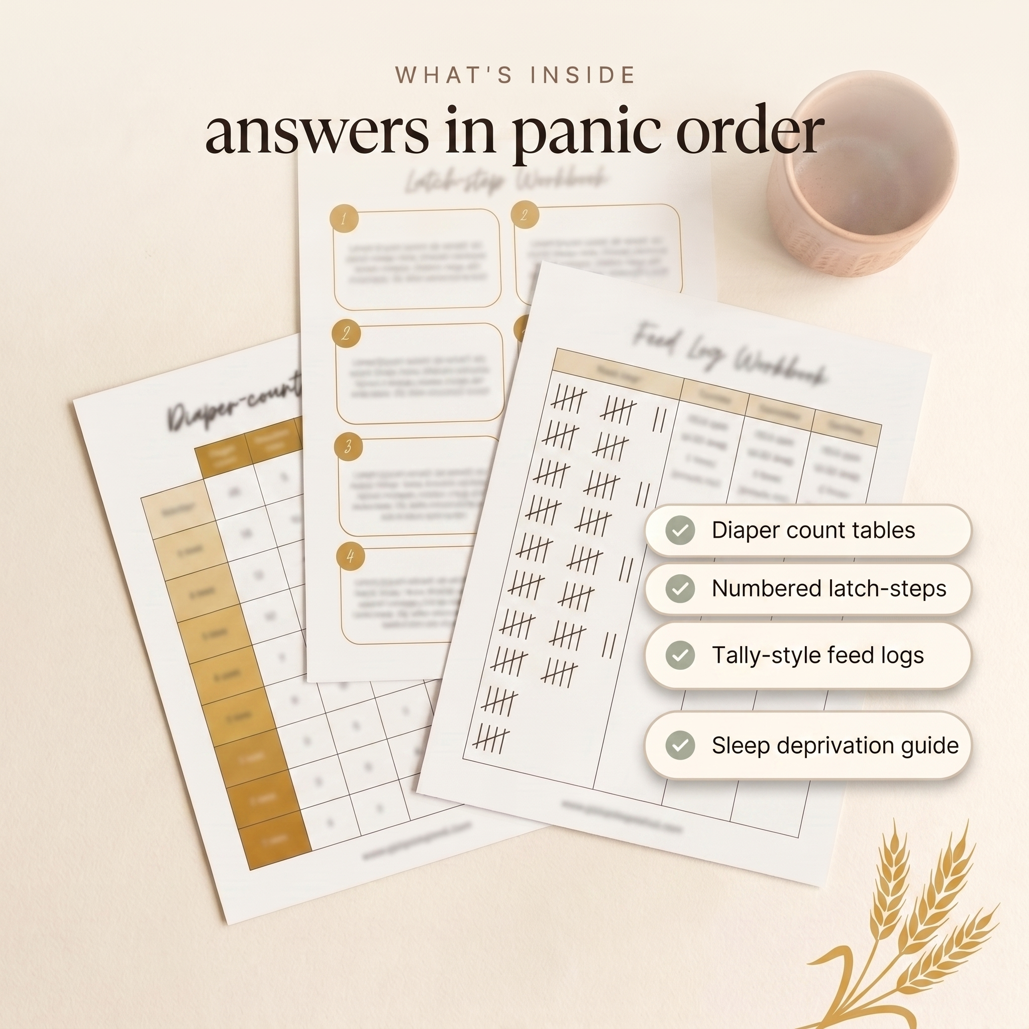 Lactation Bundle - what's inside: answers in panic order