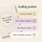 Cycle Syncing Kit - use cases: launch week, editor weeks, storm days, monthly review