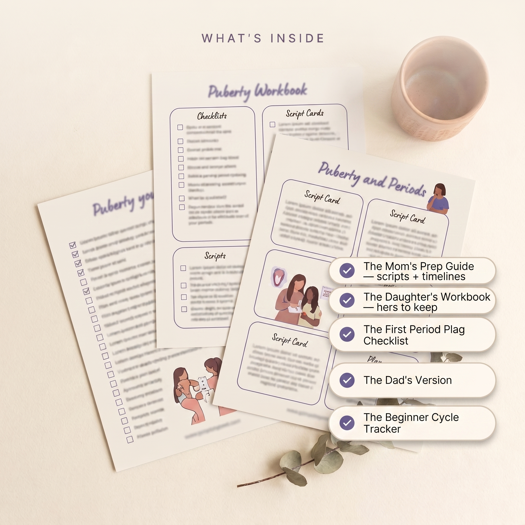 Period and Puberty Kit - what's inside: six resources listed