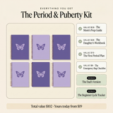 Period and Puberty Kit - everything you get: the complete kit value stack