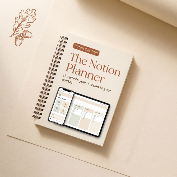 Homeschool Planner bonus card - The Notion Planner