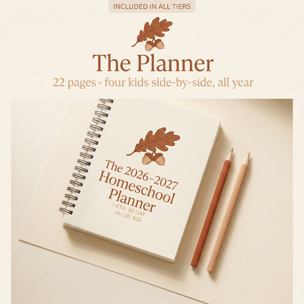 Homeschool Planner value card - The Planner