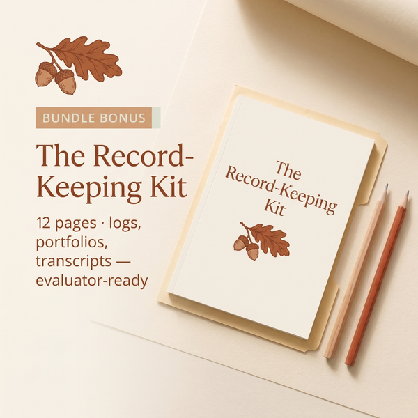 Homeschool Planner bonus card - The Record-Keeping Kit