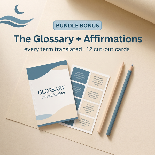Birth Plan Bundle bonus card - The Glossary + Affirmations