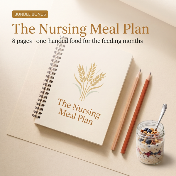 Lactation Bundle bonus card - The Nursing Meal Plan