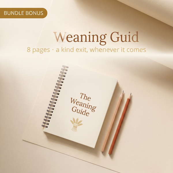 Lactation Bundle bonus card - The Weaning Guide