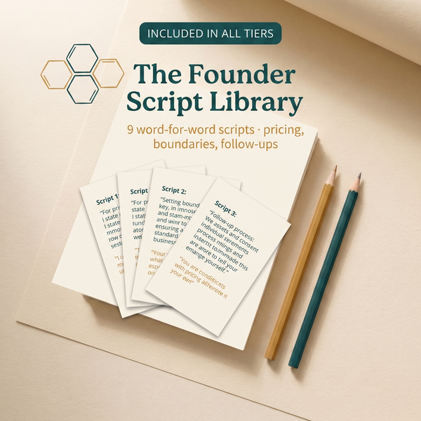 Solopreneur OS value card - The Founder Script Library